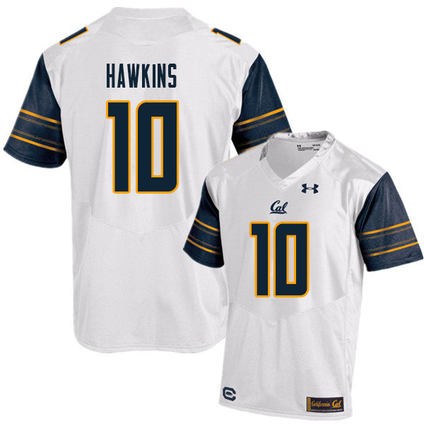 Men #10 Jeremiah Hawkins Cal Bears UA College Football Jerseys Sale-White - Click Image to Close